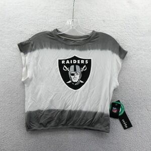 Certo Shirt Womens Small Las Vegas Raiders Gray Tie Dye Crop Sleeveless Tencel